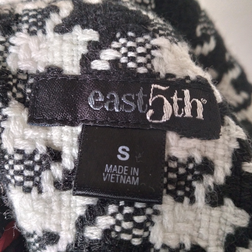 East 5th Black and White Houndstooth Jacket Womens Size- Small - Picture 8 of 9